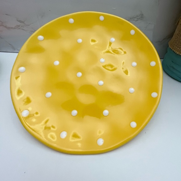 Set of 3 Maxwell & Williams Orange Yellow Green “Sprinkle Plate 8" Polka Dot EUC - Picture 7 of 10